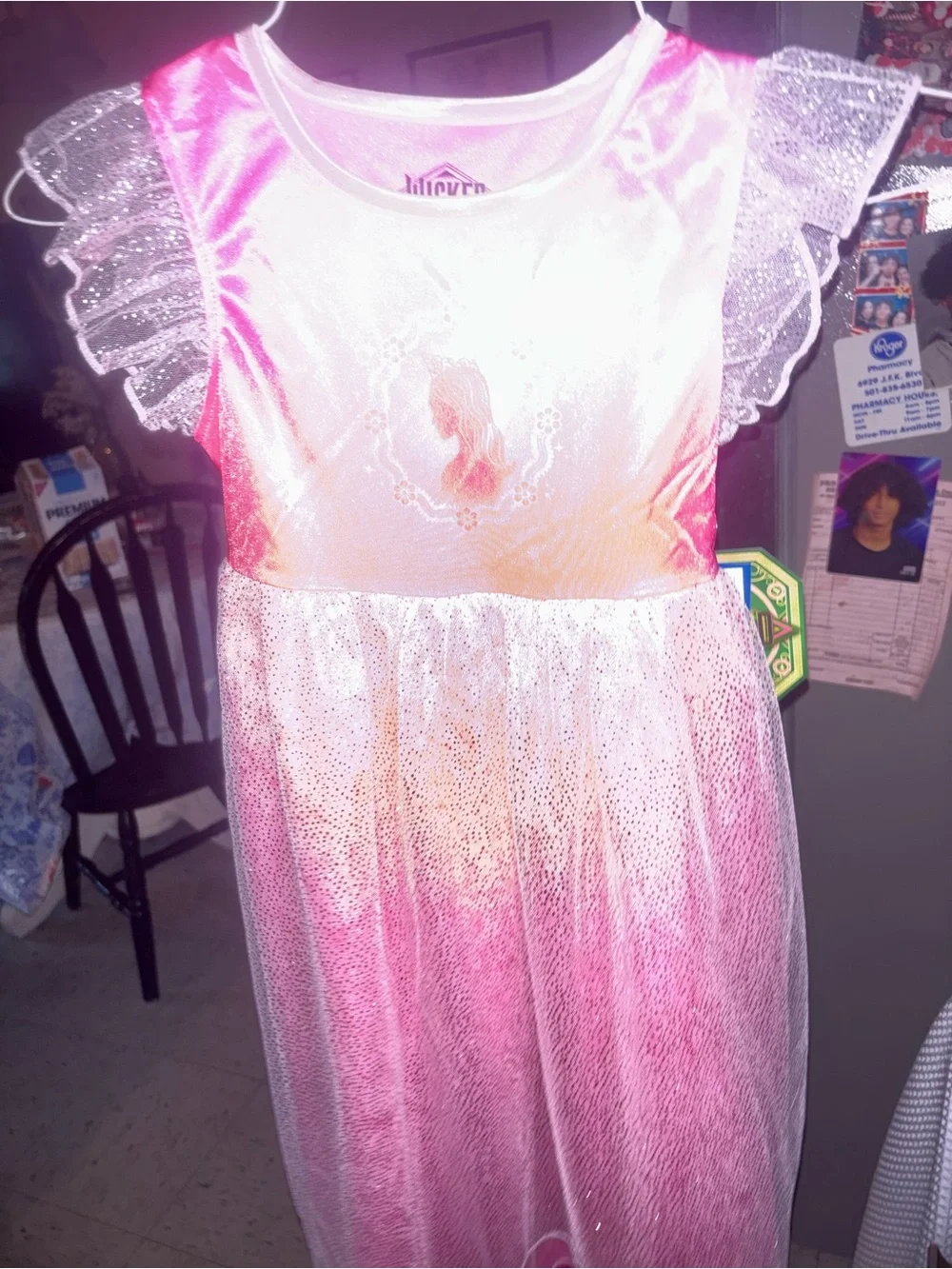 Universal Wicked Pink Girls Princess Theater Dress/Gown Dress Up and Sleep